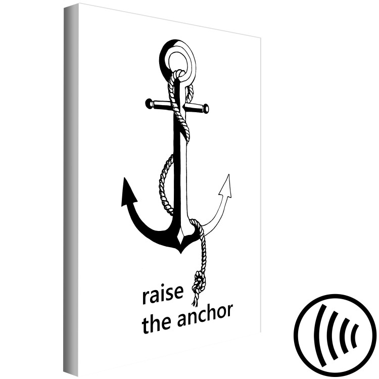 Canvas Print Black English Raise the anchor sign - a marine composition 127803 additionalImage 6