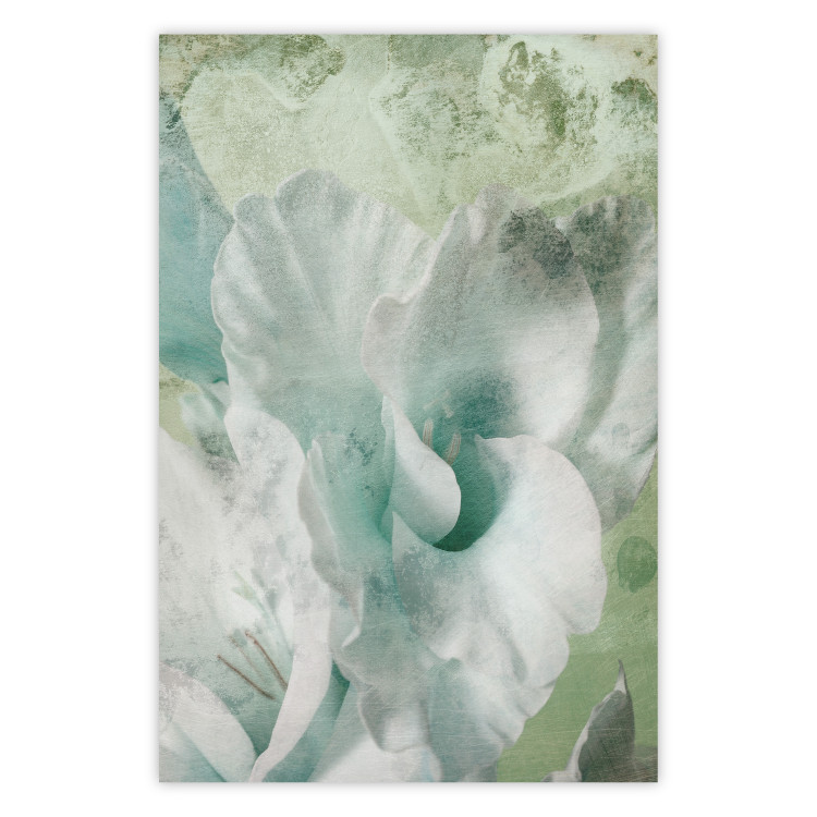 Poster Minty Haze - abstract green composition in artistic style 127903