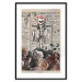 Poster Death and Wine - abstraction with character among flowers and text in the background 129103 additionalThumb 15