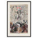 Poster Death and Wine - abstraction with character among flowers and text in the background 129103 additionalThumb 19