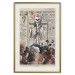 Poster Death and Wine - abstraction with character among flowers and text in the background 129103 additionalThumb 20