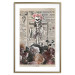 Poster Death and Wine - abstraction with character among flowers and text in the background 129103 additionalThumb 14