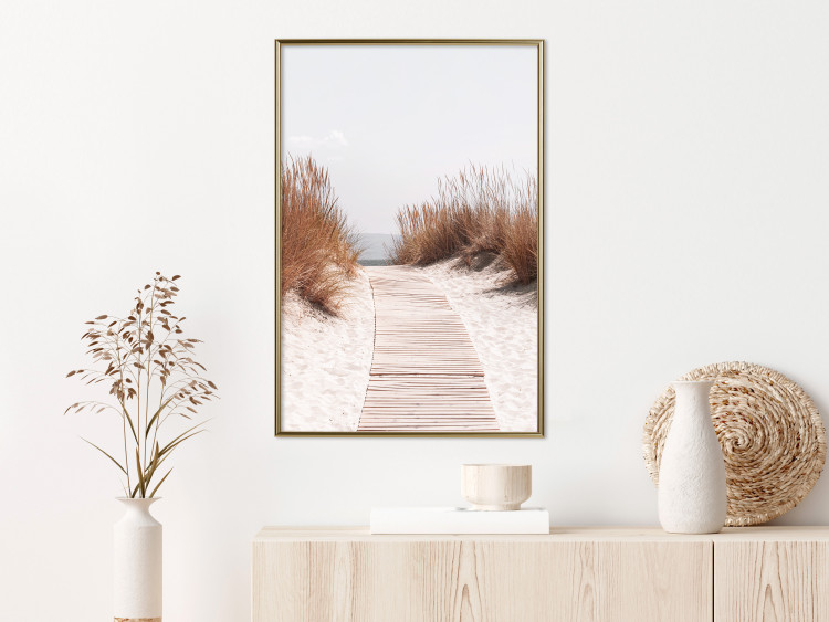 Wall Poster Soft Rustle - seascape of sandy beach against a bright sky 129503 additionalImage 7