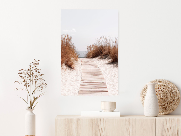 Wall Poster Soft Rustle - seascape of sandy beach against a bright sky 129503 additionalImage 2