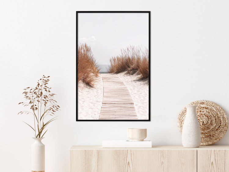 Wall Poster Soft Rustle - seascape of sandy beach against a bright sky 129503 additionalImage 4