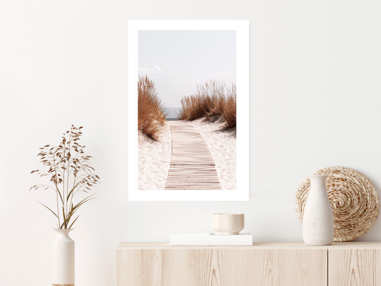 Wall Poster Soft Rustle - seascape of sandy beach against a bright sky 129503 additionalImage 3