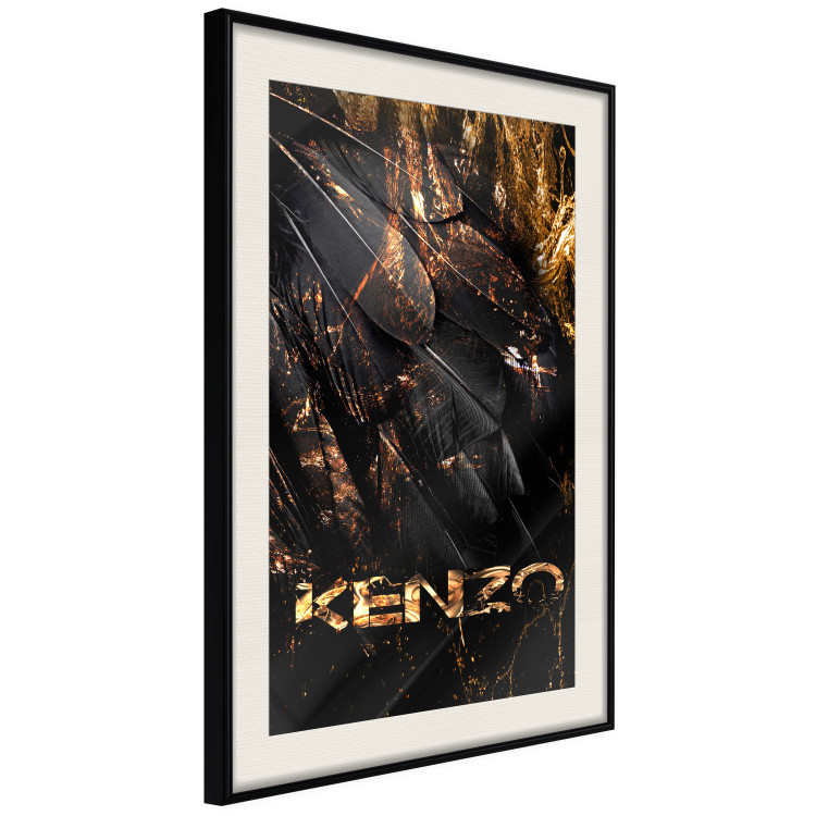 Poster Jungle Scent - golden abstraction with luxury-themed text 131803 additionalImage 2