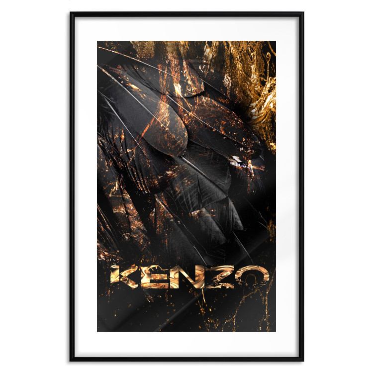 Poster Jungle Scent - golden abstraction with luxury-themed text 131803 additionalImage 17