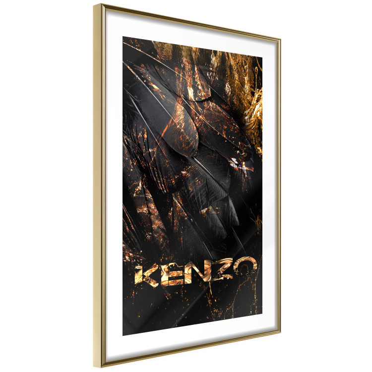 Poster Jungle Scent - golden abstraction with luxury-themed text 131803 additionalImage 7
