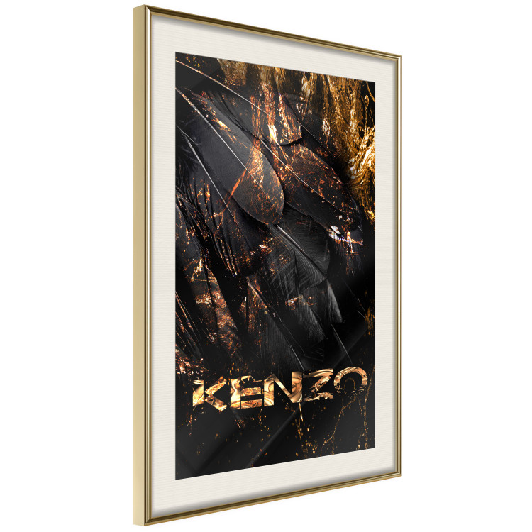 Poster Jungle Scent - golden abstraction with luxury-themed text 131803 additionalImage 3