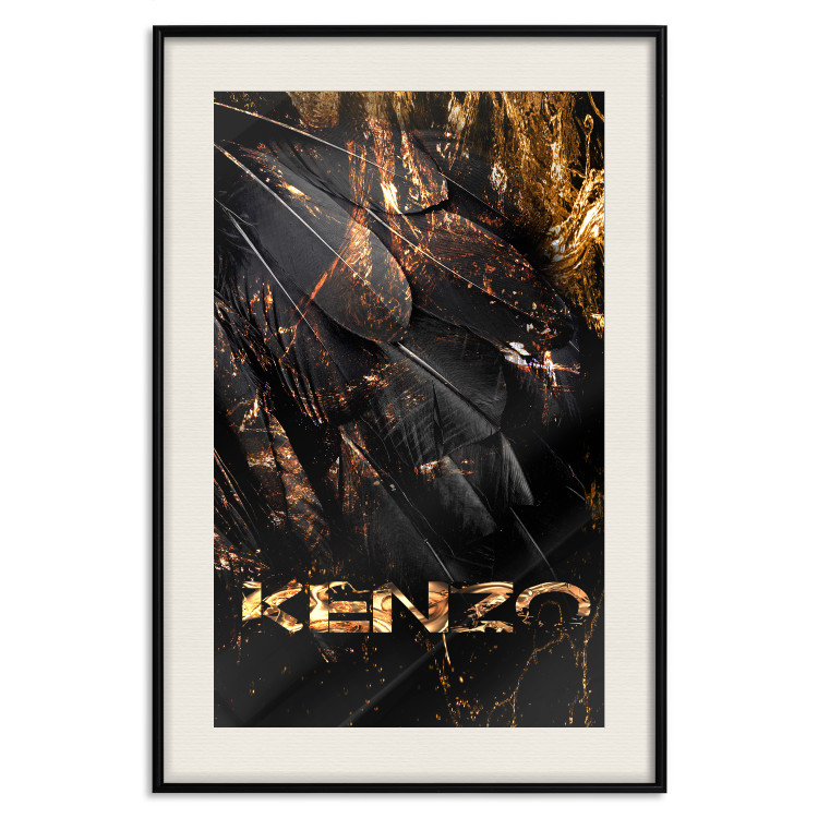 Poster Jungle Scent - golden abstraction with luxury-themed text 131803 additionalImage 19