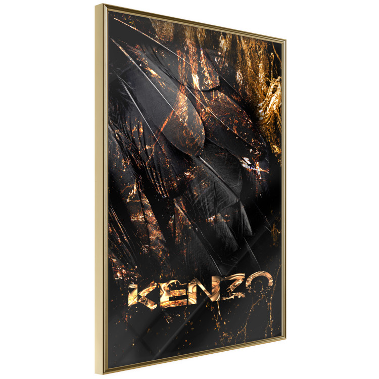 Poster Jungle Scent - golden abstraction with luxury-themed text 131803 additionalImage 12