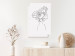 Wall Poster Above Flowers - abstract line art of a woman with flowers in her hair 132203 additionalThumb 5