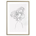 Wall Poster Above Flowers - abstract line art of a woman with flowers in her hair 132203 additionalThumb 16