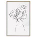Wall Poster Above Flowers - abstract line art of a woman with flowers in her hair 132203 additionalThumb 17