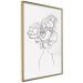Wall Poster Above Flowers - abstract line art of a woman with flowers in her hair 132203 additionalThumb 11