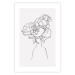 Wall Poster Above Flowers - abstract line art of a woman with flowers in her hair 132203 additionalThumb 19