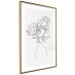 Wall Poster Above Flowers - abstract line art of a woman with flowers in her hair 132203 additionalThumb 9