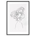 Wall Poster Above Flowers - abstract line art of a woman with flowers in her hair 132203 additionalThumb 15
