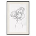 Wall Poster Above Flowers - abstract line art of a woman with flowers in her hair 132203 additionalThumb 19