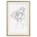 Wall Poster Above Flowers - abstract line art of a woman with flowers in her hair 132203 additionalThumb 20