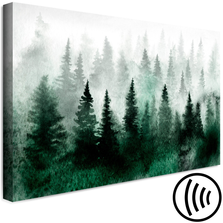 Canvas Misty Scandinavian Forest (1-piece) Wide - landscape of trees in fog 134603 additionalImage 6