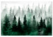 Canvas Misty Scandinavian Forest (1-piece) Wide - landscape of trees in fog 134603