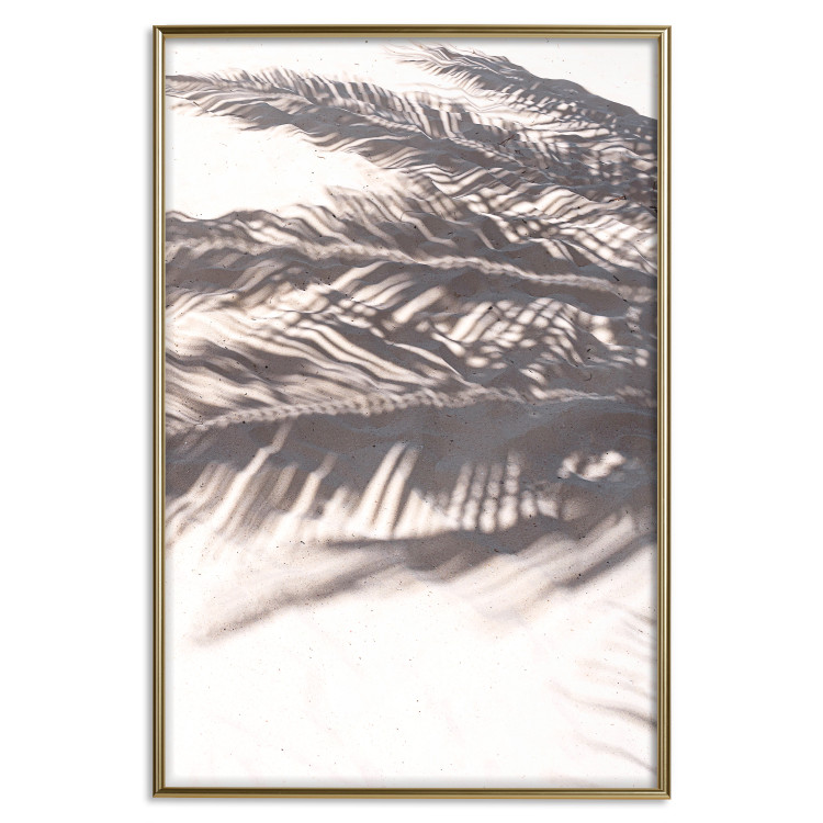 Poster Rest in the Shade - tropical composition of palm shadow on sand 135303 additionalImage 26