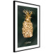 Poster Golden Exoticism - golden pineapple composition on a dark green background 135603 additionalThumb 10