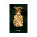 Poster Golden Exoticism - golden pineapple composition on a dark green background 135603 additionalThumb 16
