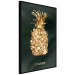 Poster Golden Exoticism - golden pineapple composition on a dark green background 135603 additionalThumb 9