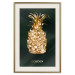 Poster Golden Exoticism - golden pineapple composition on a dark green background 135603 additionalThumb 15