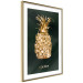 Poster Golden Exoticism - golden pineapple composition on a dark green background 135603 additionalThumb 7