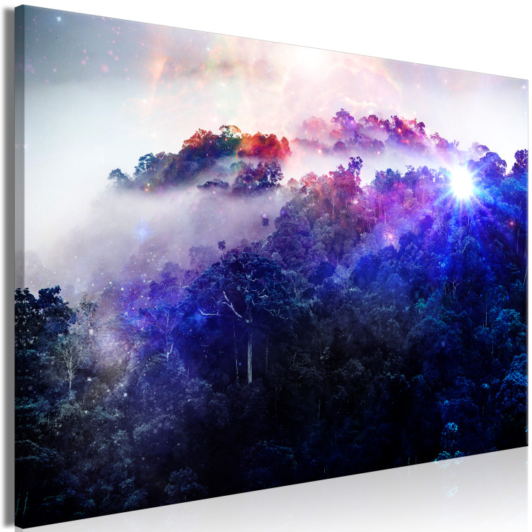 Canvas Print Forest Glow (1-piece) wide - landscape with sun over trees 138503 additionalImage 2