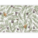 Wall Mural Forest motif - landscape with forest animals and trees on a white background 143703 additionalThumb 5