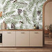 Wall Mural Forest motif - landscape with forest animals and trees on a white background 143703 additionalThumb 6