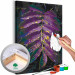 Paint by number Jungle Vegetation - Large Purple Leaf With Raindrops 146203