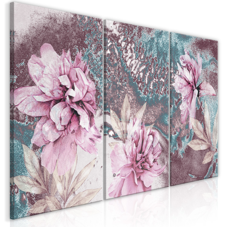 Canvas Peonies in Bloom - Floral Composition in Blue 149803 additionalImage 2