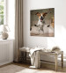 Canvas Print AI Dog Jack Russell Terrier - Joyful Animal Jumping From Bed Into Owner’s Arms - Square 150203 additionalThumb 10