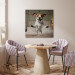 Canvas Print AI Dog Jack Russell Terrier - Joyful Animal Jumping From Bed Into Owner’s Arms - Square 150203 additionalThumb 3