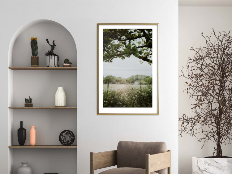 Wall Poster Sunny Day - Landscape of a Green Meadow Away From the City 150303 additionalImage 16