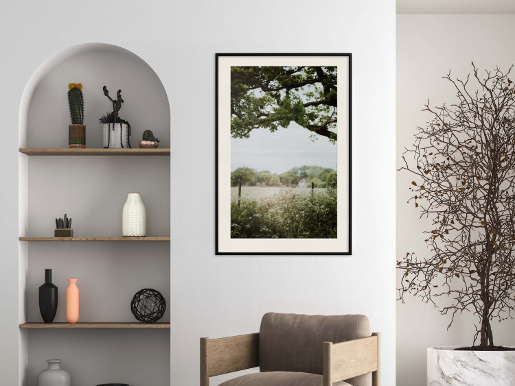 Wall Poster Sunny Day - Landscape of a Green Meadow Away From the City 150303 additionalImage 17