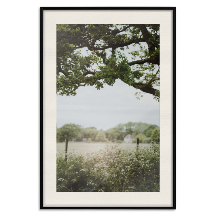 Wall Poster Sunny Day - Landscape of a Green Meadow Away From the City 150303 additionalImage 25