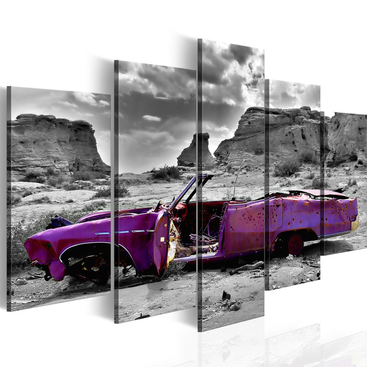 Canvas Retro car at Colorado Desert - 5 pieces 59003 additionalImage 2