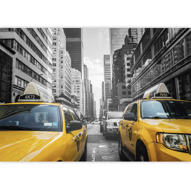 Photo Wallpaper New York City Urban Architecture - Yellow Taxi Cars and Skyscrapers in the Background 60203 additionalImage 3