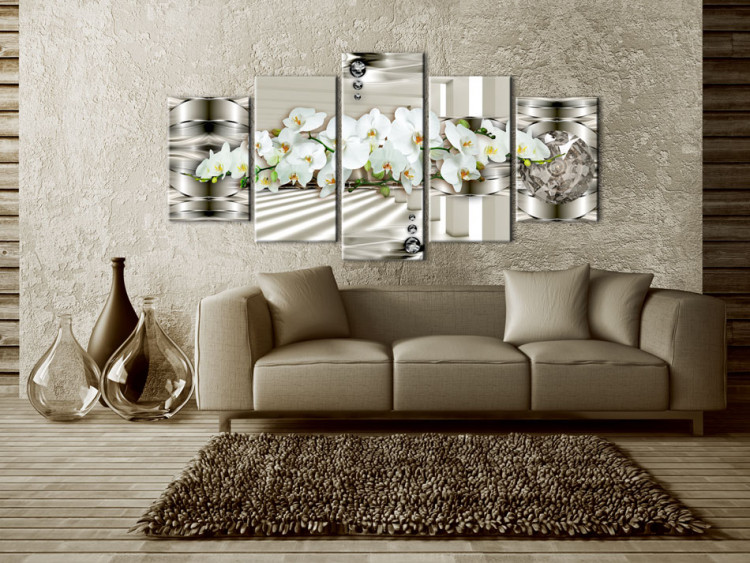 Canvas Orchid in a Silver Drops 61903 additionalImage 3