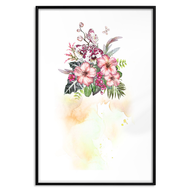 Poster Colorful Bouquet - botanical composition with colorful flowers and watercolors 114313 additionalImage 15