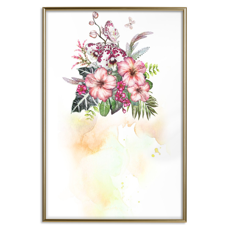 Poster Colorful Bouquet - botanical composition with colorful flowers and watercolors 114313 additionalImage 20