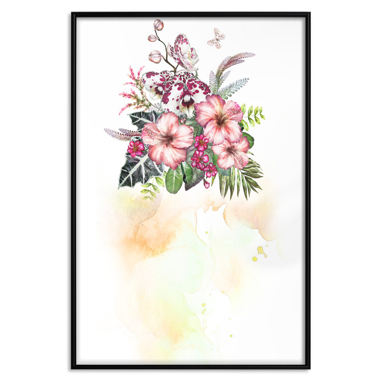 Poster Colorful Bouquet - botanical composition with colorful flowers and watercolors 114313 additionalImage 24