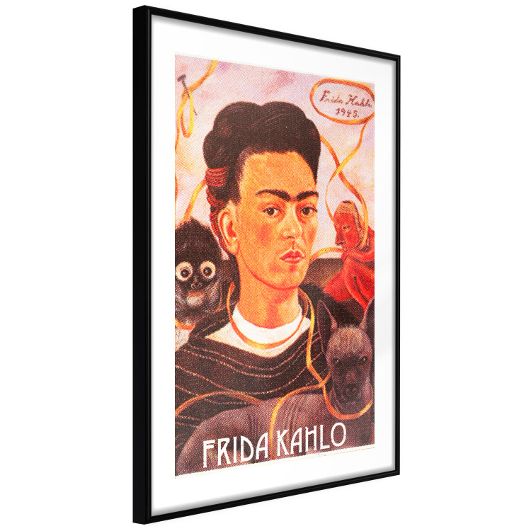 Poster Frida Kahlo - composition with a colorful portrait of a woman and animals 114413 additionalImage 11